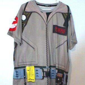 Ghostbusters Venkman Graphic T-Shirt Proton Pack Print Unisex Costume Tee